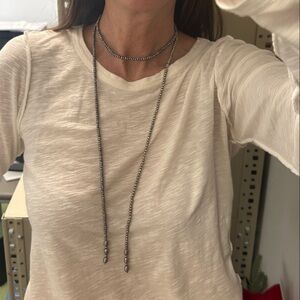 Silver Beaded Lasso/Lariat Necklace
Open ended